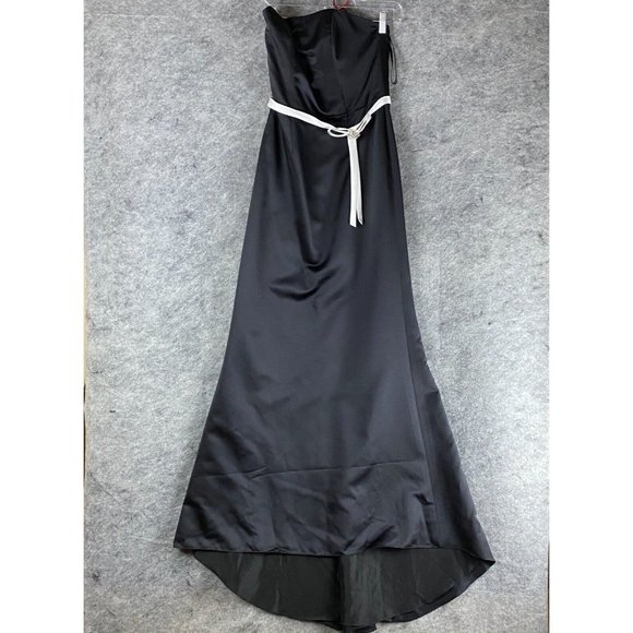 Alfred Angelo Ballgown Dress Size 10 Women's Black Sleeveless 100% Polyester - Picture 1 of 8